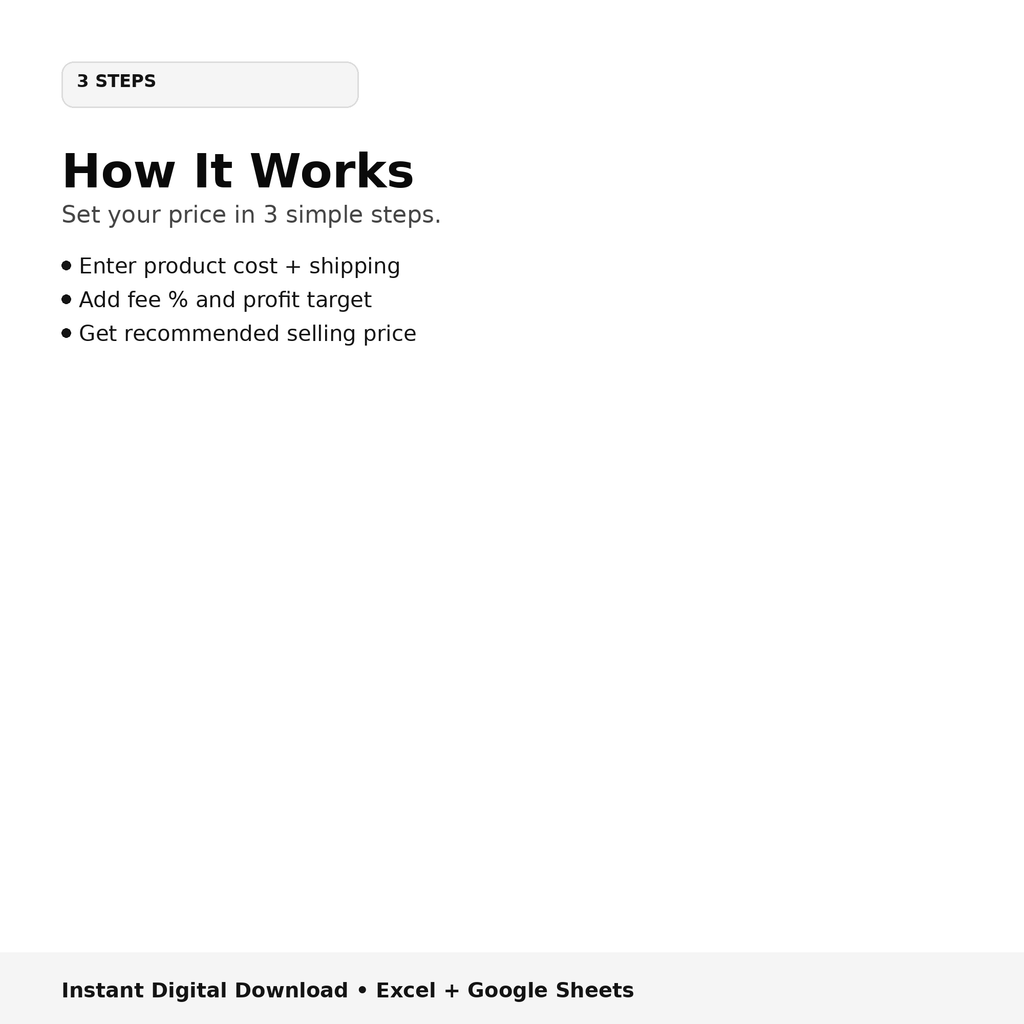 Smart Product Pricing Calculator - Starter Edition