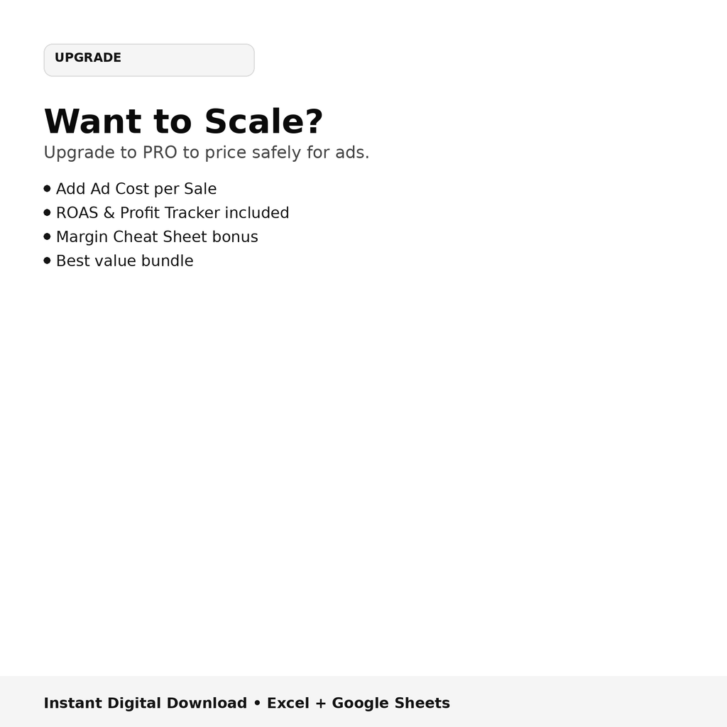 Smart Product Pricing Calculator - Starter Edition