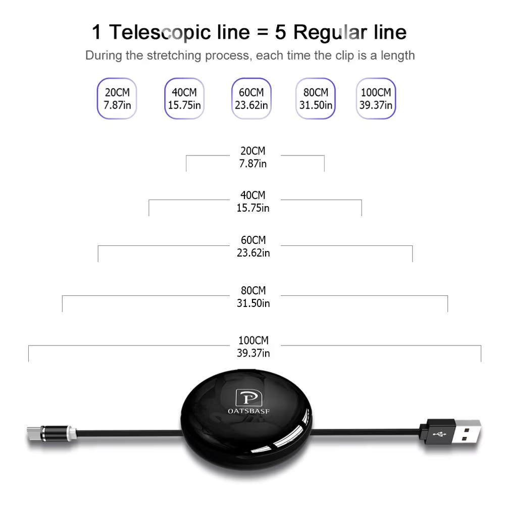 3-in-1 Magnetic USB Cable - Fast Charging for iPhone, Android & Type-C | Universal Charger