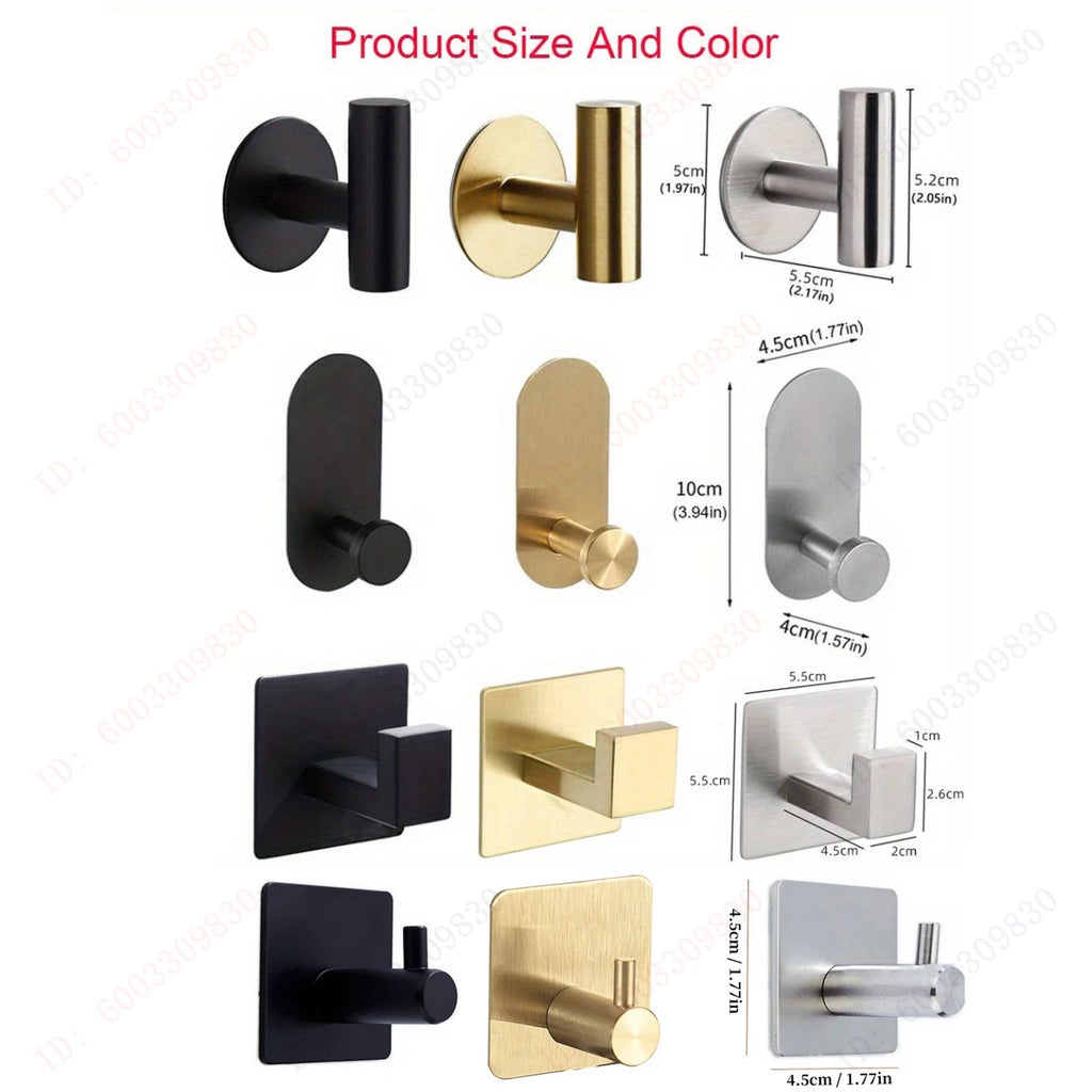 Clear Adhesive Wall Hooks – No Drilling Needed