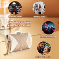 ABQR Tassel Fashion Clutch Bag - Gold Evening Handbag | Party Wedding Shoulder Purse