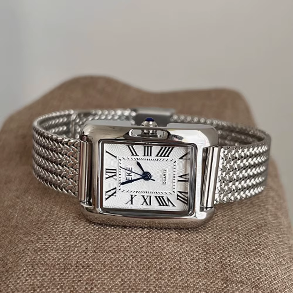 Minimalist Luxury Women's Watch - Retro Square Dial Gold Strap | Fashion Quartz Timepiece