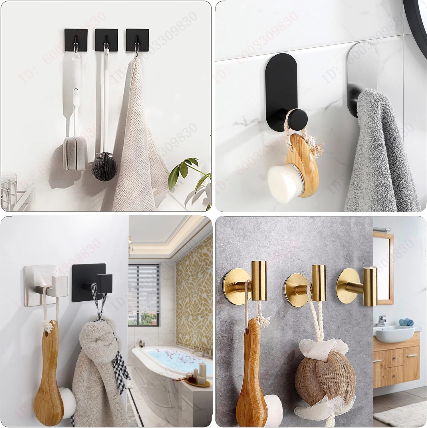 Clear Adhesive Wall Hooks – No Drilling Needed