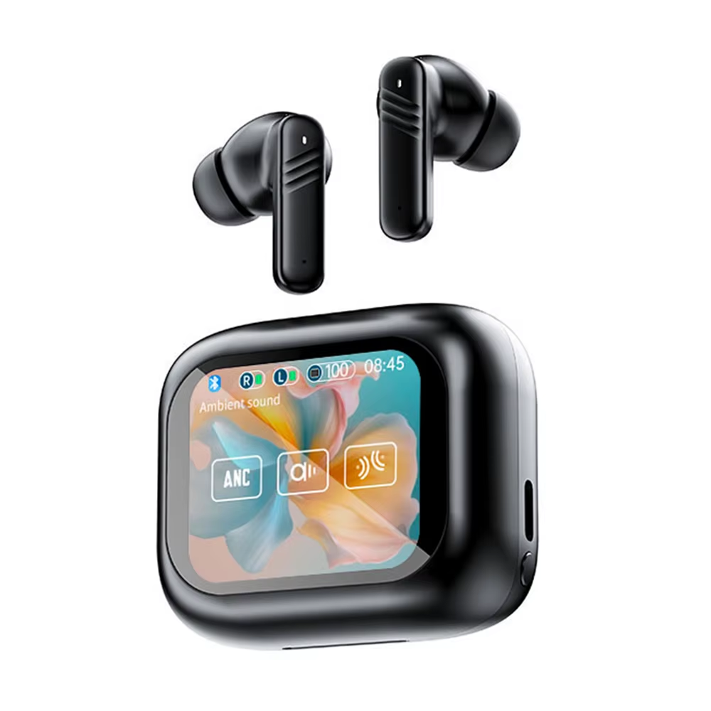 LX10 Wireless Earbuds - 2" Touch Screen, ANC Noise Cancellation, 24H Battery | Bluetooth 5.4