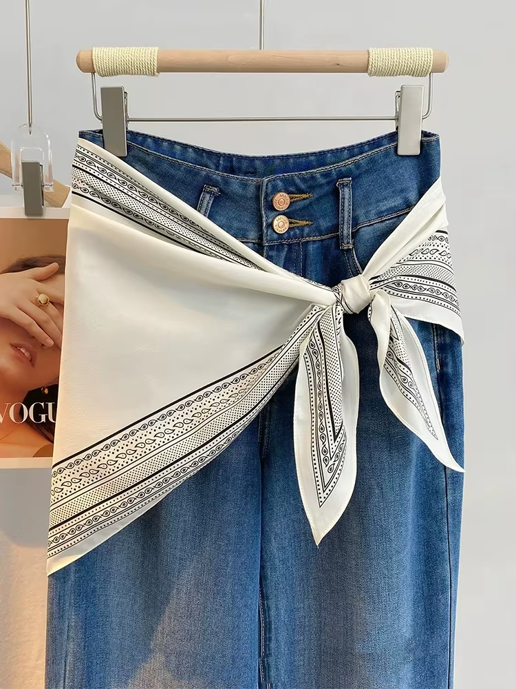 Aesthetic Head Wrap Triangle Scarf - Chiffon Cooling Twill Print | Versatile Hair & Neck Scarf for Women