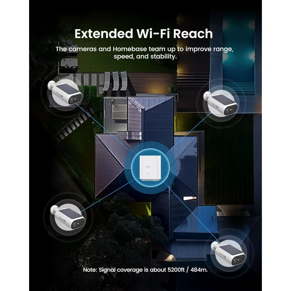 Solar Security Cameras Wireless Outdoor - 2K Night Vision, 2-Min Install, No Subscription | Home Security System