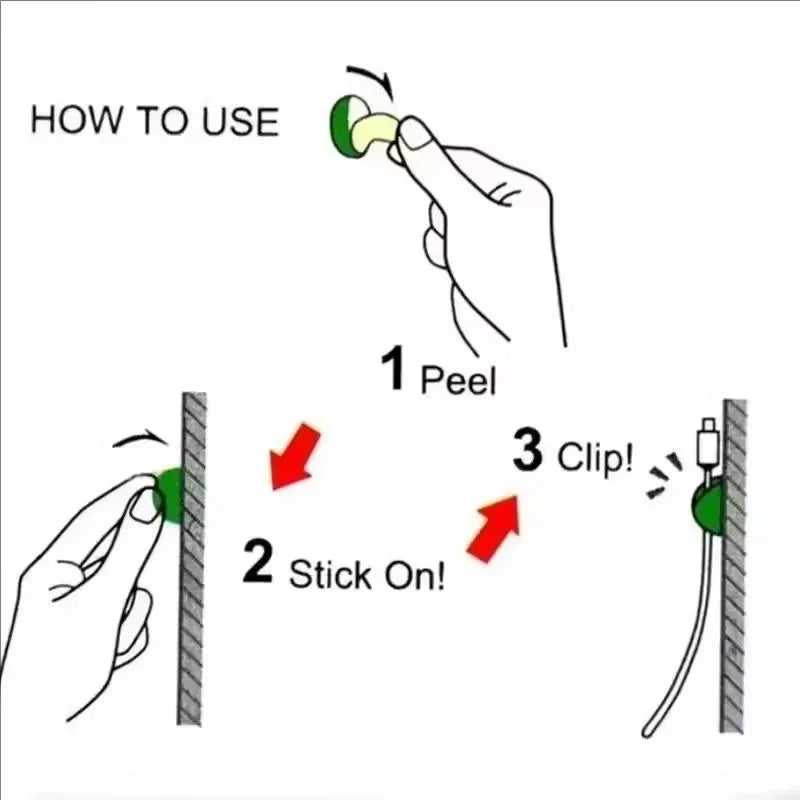 Adhesive Cable Clips – Tidy Desk Instantly