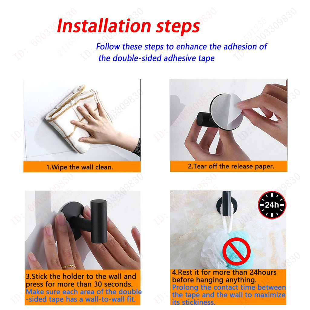 Clear Adhesive Wall Hooks – No Drilling Needed