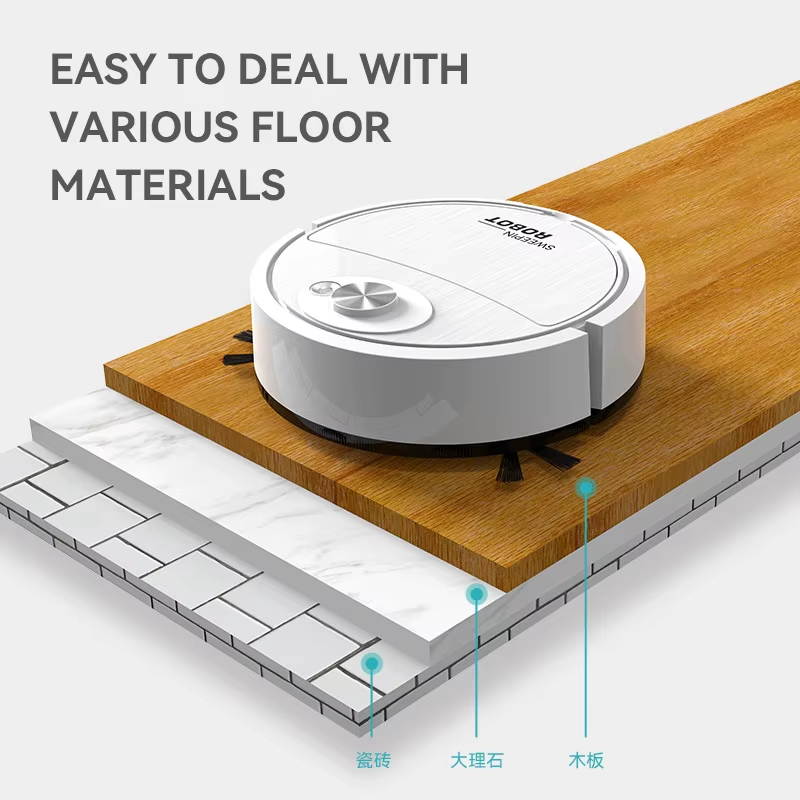 Smart Robot Vacuum Cleaner - 3-in-1 Mopping, Sweeping & Suction | USB Rechargeable for Pet Hair & Carpets