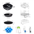 Air Fryer Accessories 11Pcs Kit - 7 Inch Compatible Set | Dishwasher Safe Cooking Tools