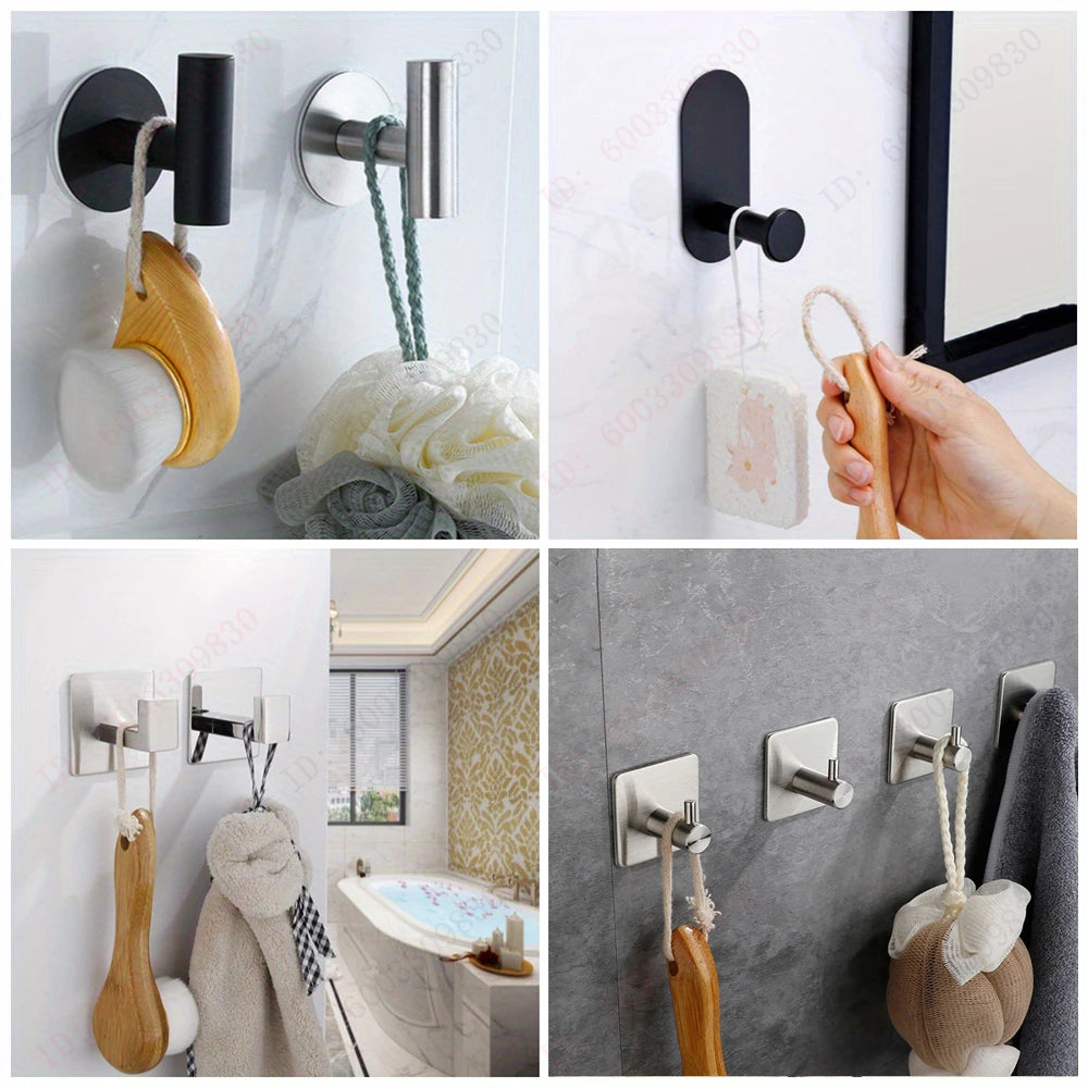 Clear Adhesive Wall Hooks – No Drilling Needed