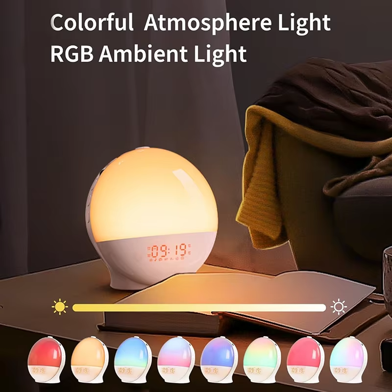 Wake Up Light Alarm Clock - Sunrise Sunset Simulation, FM Radio & Night Light | Natural Gentle Wake