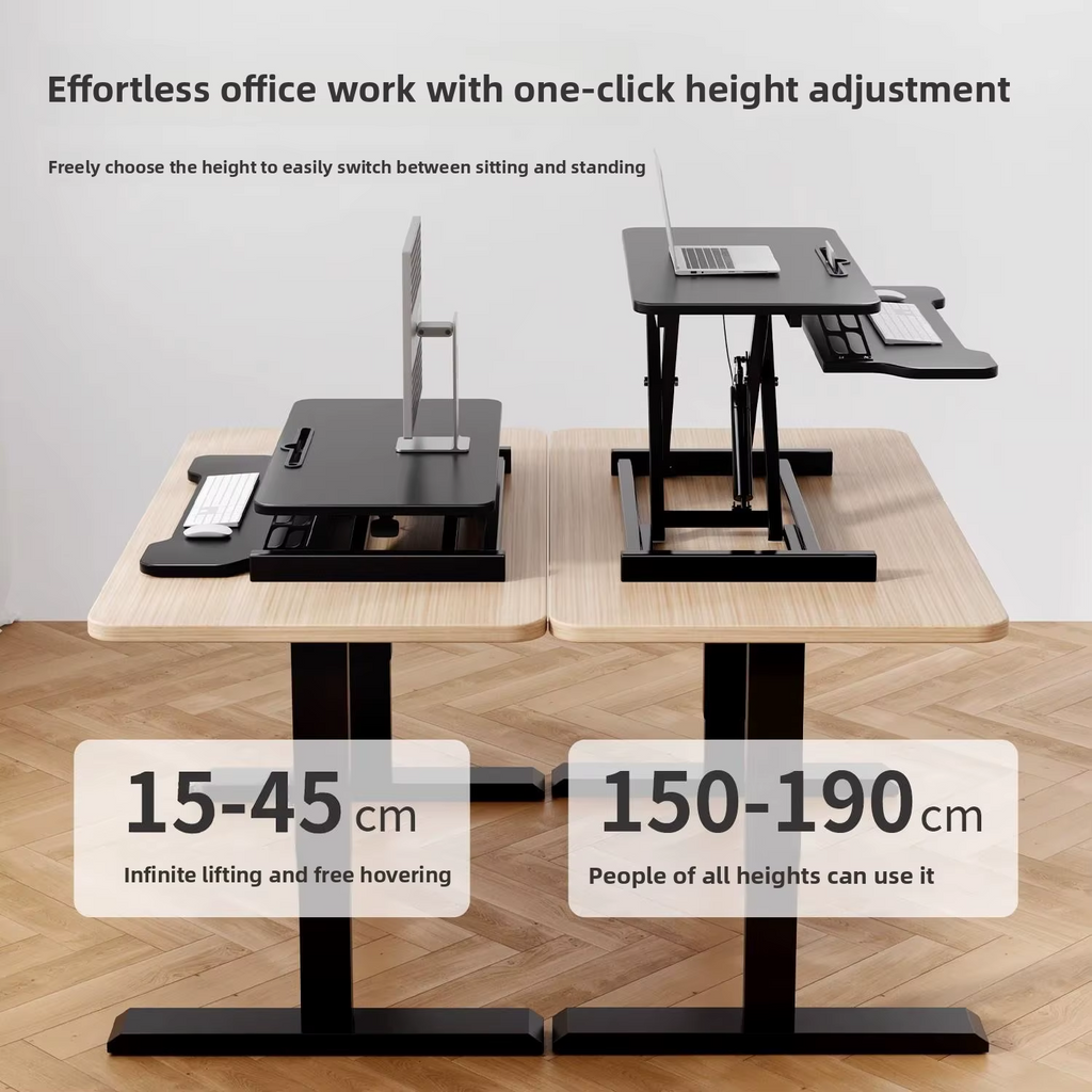 Height Adjustable Standing Desk - Modern Minimalist Computer Table | Ergonomic Laptop Riser