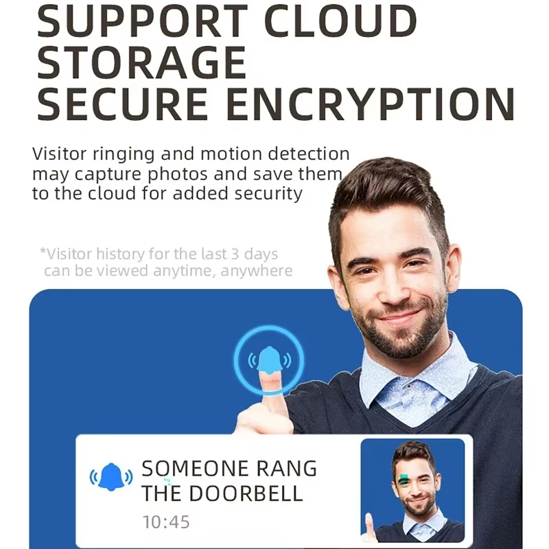 Solar Doorbell Camera - 2K HD Video, Waterproof, Two-Way Talk | Smart WiFi Video Doorbell