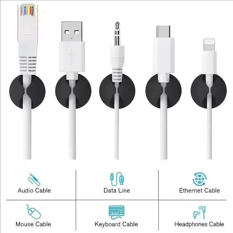 Adhesive Cable Clips – Tidy Desk Instantly