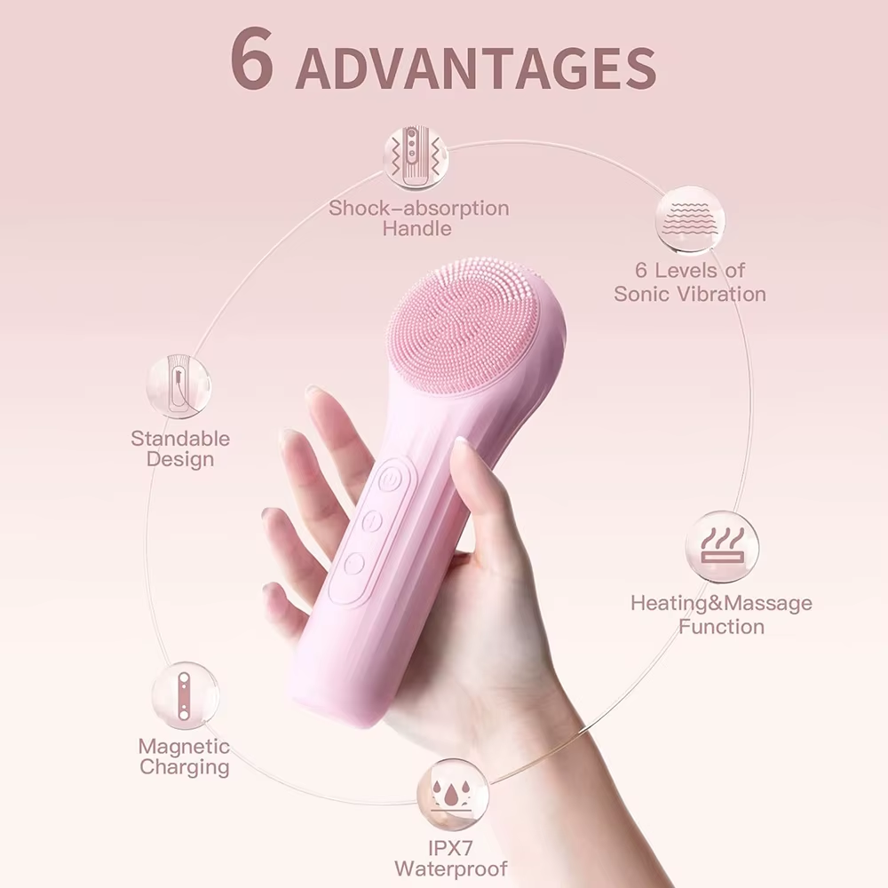Sonic Waterproof Facial Cleansing Brush