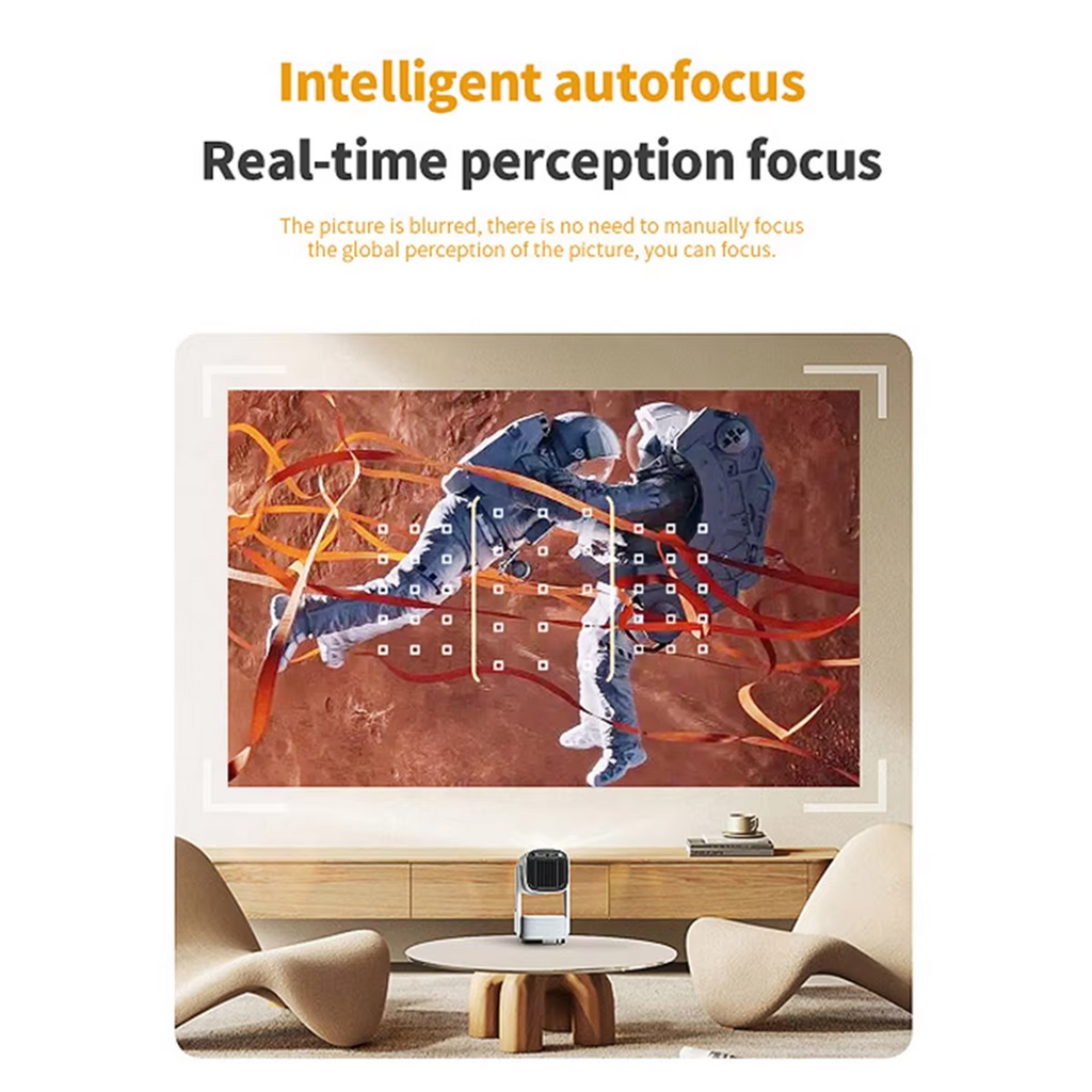 4K WiFi Projector - Android 11 Smart Portable Home Theater | Bluetooth & Auto Focus