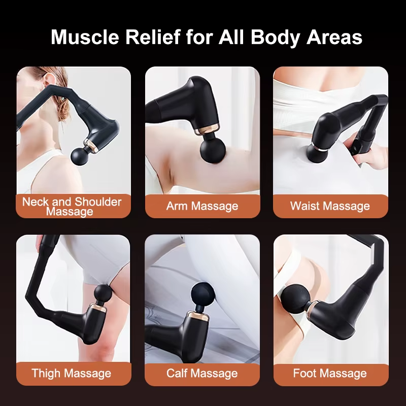 Fascia Massage Gun - Deep Tissue Percussion Massager with Extended Handle | U-Shaped Back Massager