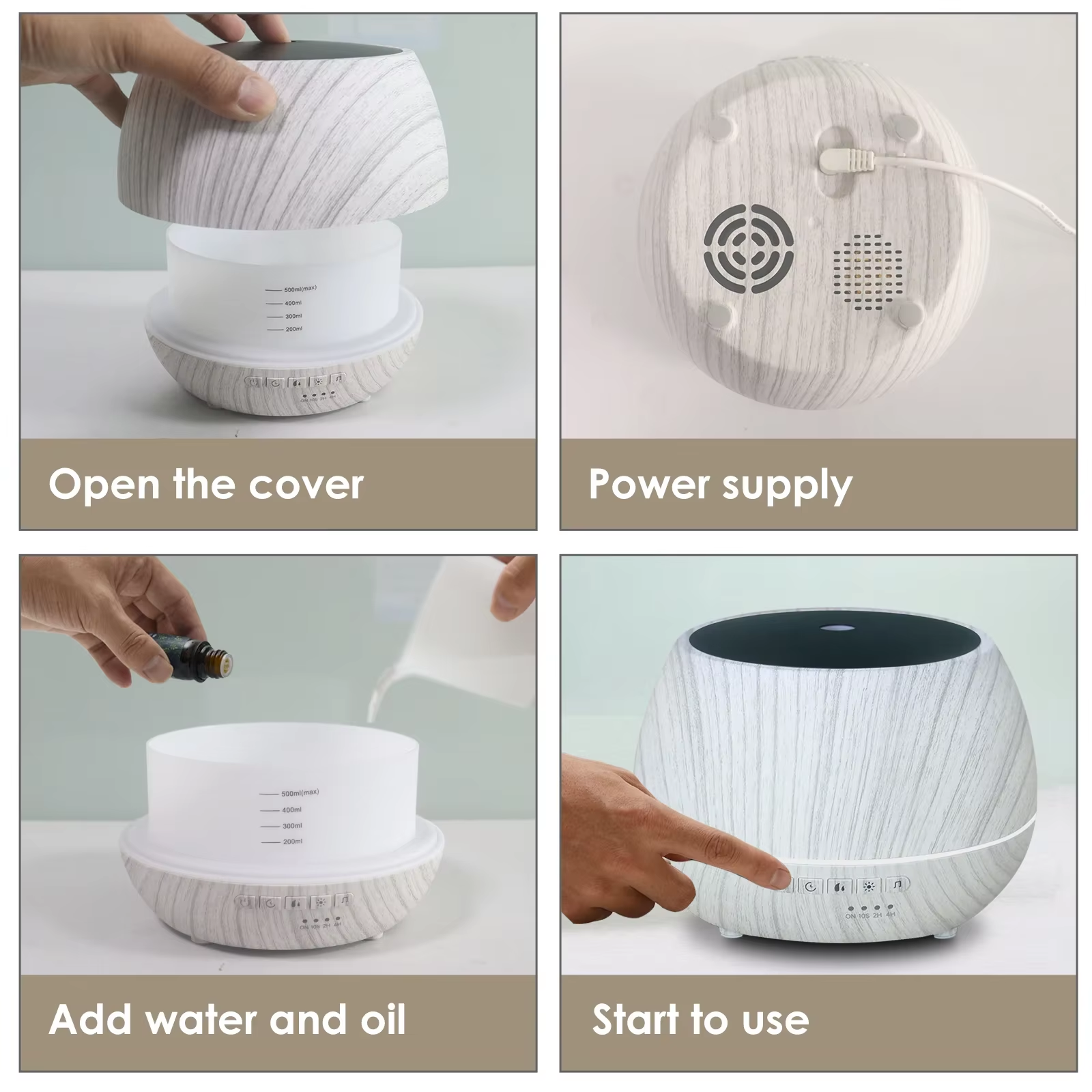 Tuya WiFi Smart Humidifier - 500ml Aroma Oil Diffuser | Alexa Google Compatible Ultrasonic Mist Maker