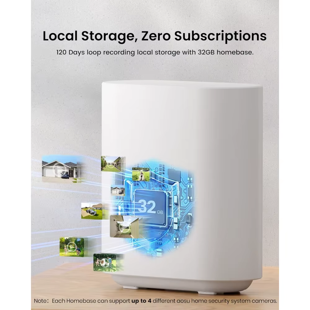 Solar Security Cameras Wireless Outdoor - 2K Night Vision, 2-Min Install, No Subscription | Home Security System