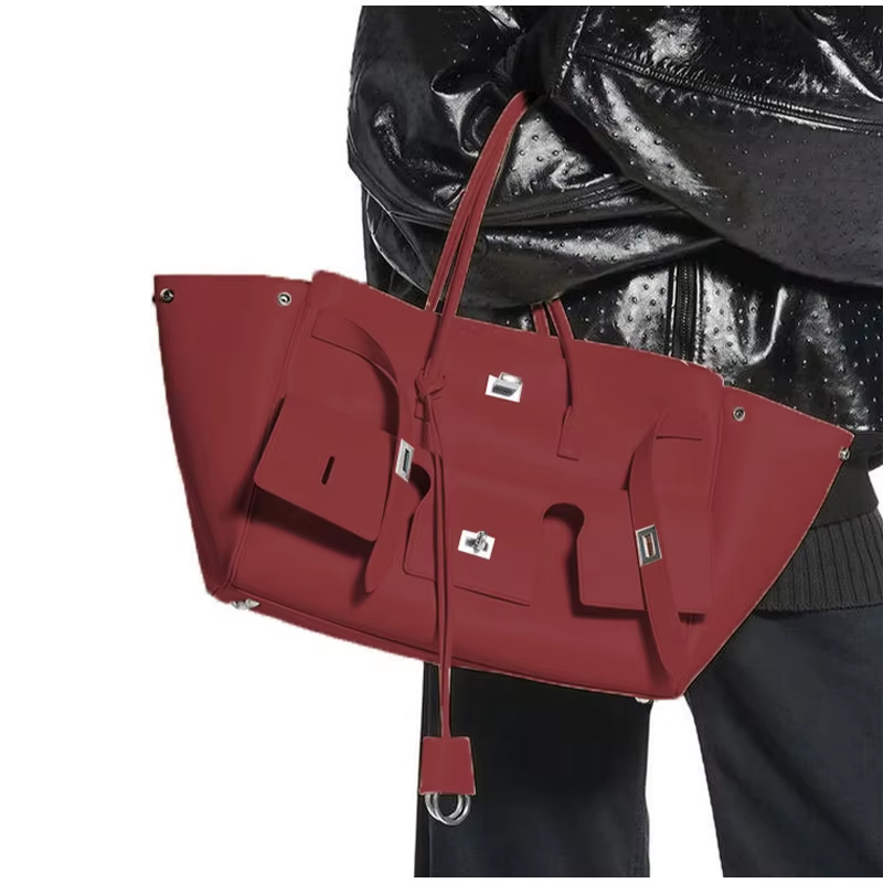 Rodeo Lock Tote Bag - High-Quality Soft PU Leather Handbag | Large Capacity Commuter Shoulder Bag