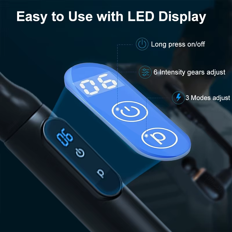 Fascia Massage Gun - Deep Tissue Percussion Massager with Extended Handle | U-Shaped Back Massager