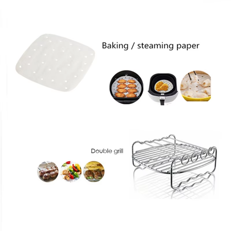 Air Fryer Accessories 11Pcs Kit - 7 Inch Compatible Set | Dishwasher Safe Cooking Tools