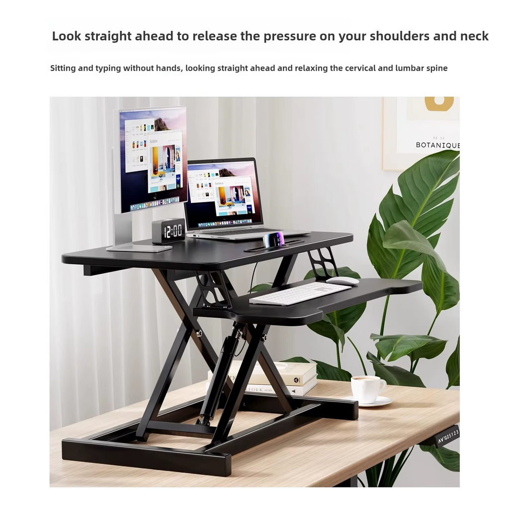Height Adjustable Standing Desk - Modern Minimalist Computer Table | Ergonomic Laptop Riser