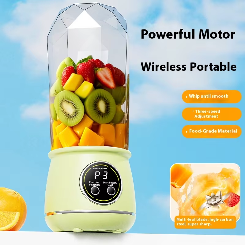 Portable USB Rechargeable Blender - 500ML Electric Juicer | 3-Level Power Adjustment